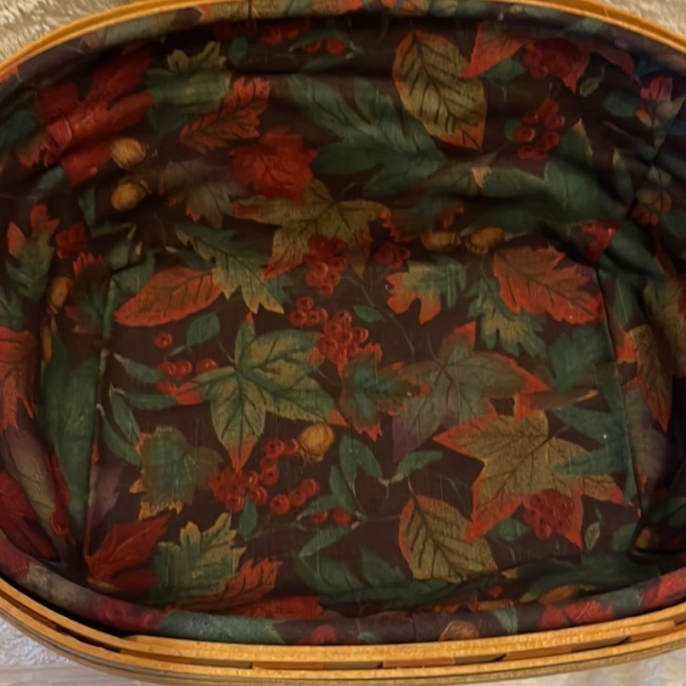 Longaberger Small Autumn Reflections Fabric Liner
